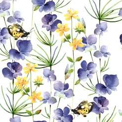 Tissue-Serviette 24 x 24 cm Blue Blossoms 3-lagig