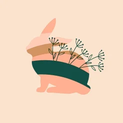 Tissue-Serviette 24 x 24 cm Boho bunny 3-lagig