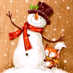 Tissue-Serviette 33 x 33 cm Cheery Snowman 3-lagig