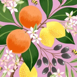 Tissue-Serviette 24 x 24 cm Exotic Fruits 3-lagig