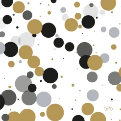 Tissue-Serviette 33 x 33 cm Festive Bubbles Black 3-lagig