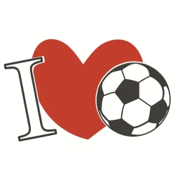 Tissue-Serviette 33 x 33 cm Football Heart 3-lagig