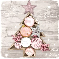 Tissue-Serviette 24 x 24 cm Framed Baubles 3-lagig
