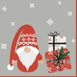 Tissue-Serviette 33 x 33 cm Gnome with gifts 3-lagig