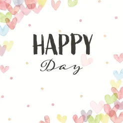 Tissue-Serviette 33 x 33 cm Hearts Happy