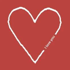 Tissue-Serviette 33 x 33 cm I Love You 3-lagig