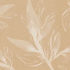 Tissue-Serviette 33 x 33 cm Leaves Natural 3-lagig