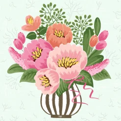 Tissue-Serviette 33 x 33 cm Moments Flower Vase 3-lagig