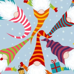 Tissue-Serviette 33 x 33 cm Nordic Santas 3-lagig