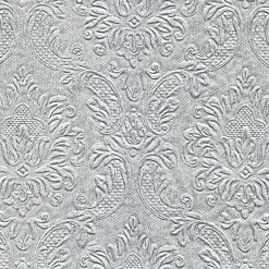 Tissue-Serviette 24 x 24 cm Ornament Silver 3-lagig