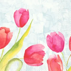 Tissue-Serviette 40 x 40 cm Painted Tulips 3-lagig