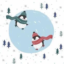 Tissue-Serviette 33 x 33 cm Penguin Skate 3-lagig