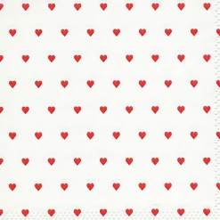 Tissue-Serviette 33 x 33 cm Petits Coeurs Red 3-lagig