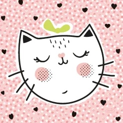 Tissue-Serviette 33 x 33 cm Playful Cat 3-lagig