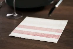 Tissue-Serviette 40 x 40 cm Rigato Bordeaux 3-lagig