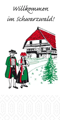 Tissue-Serviette 33 x 33 cm Schwarzwald 3-lagig