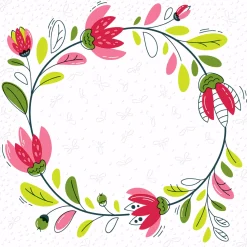 Tissue-Serviette 33 x 33 cm Spring wreath 3-lagig
