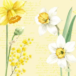 Tissue-Serviette 33 x 33 cm Spring Daffodil 3-lagig