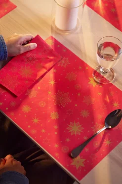 Tissue-Serviette 40 x 40 cm Stargazing Red 3-lagig