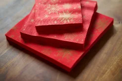 Tissue-Serviette 24 x 24 cm Stargazing Red 3-lagig