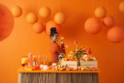 Tissue-Serviette 24 x 24 cm Sun Orange 2-lagig