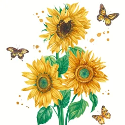 Tissue-Serviette 24 x 24 cm Sunshine bloom 3-lagig