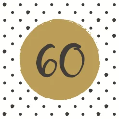 Tissue-Serviette 33 x 33 cm 60th Birthday 3-lagig