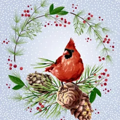 Tissue-Serviette 24 x 24 cm Winter Cardinal 3-lagig