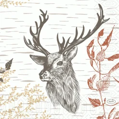 Tissue-Serviette 33 x 33 cm Wood & Deer 3-lagig