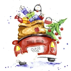 Tissue-Serviette 33 x 33 cm Xmas Drive 3-lagig