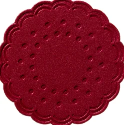 Tissue-Untersetzer, rund Ø 7,5 cm Bordeaux Mehrlagig
