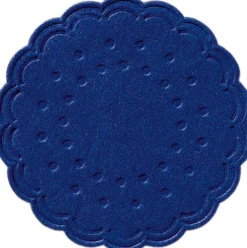Tissue-Untersetzer, rund Ø 7,5 cm Dunkelblau Mehrlagig