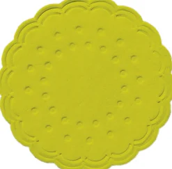 Tissue-Untersetzer, rund Ø 7,5 cm Kiwi Mehrlagig