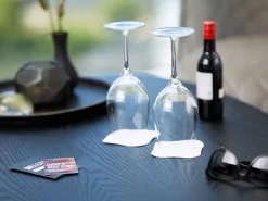 Tissue-Untersetzer, rund Ø 10 cm Grapes Bordeaux Mehrlagig