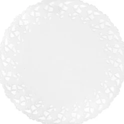 Tortenspitzen rund Ø 23 cm Weiß