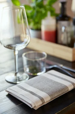 Towel Napkins 38 x 54 cm Towel Napkin Malia Black