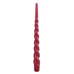 Twisted Candles 280 x Ø 22 mm 8 Std. Bordeaux
