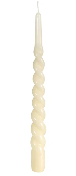 Twisted Candles 280 x Ø 22 mm 8 Std. Cream