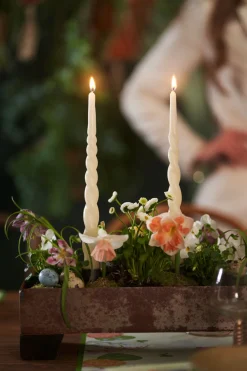 Twisted Candles 280 x Ø 22 mm 8 Std. Cream